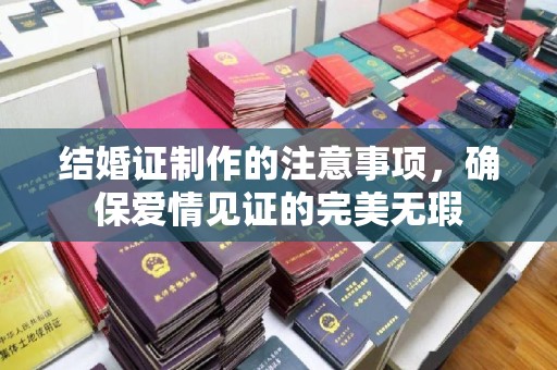 良庆结婚证制作的注意事项，确保爱情见证的完美无瑕